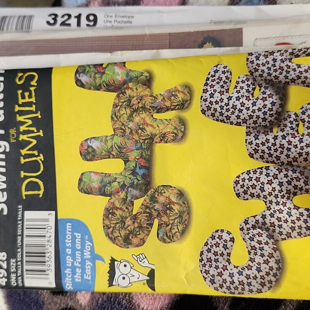 Sewing Patterns for Curtains, Pillows and Stuffed Dolls. 4 Packages Of Patterns